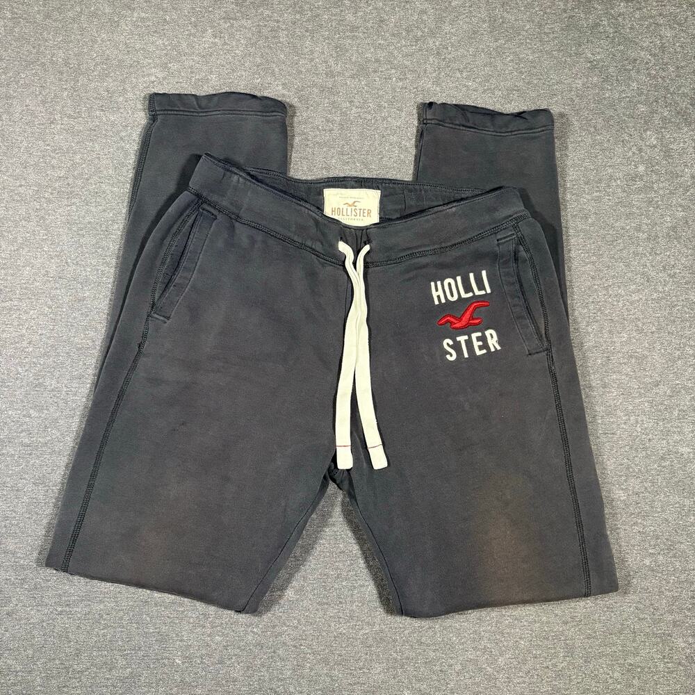 Y2K Low-Rise Hollister Sweatpants with Embroidered Hip Spellout W size L